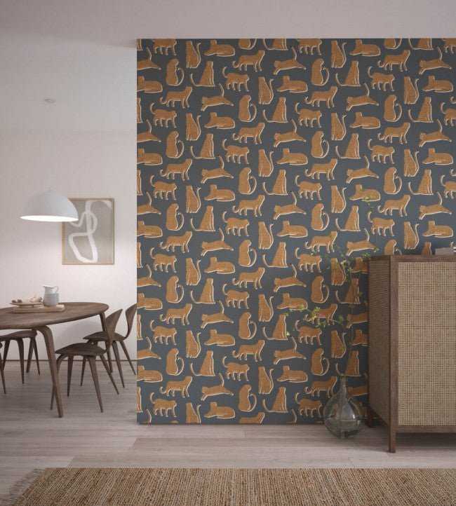 Lionel Wallpaper - Denim - NESW112206 - Scion
