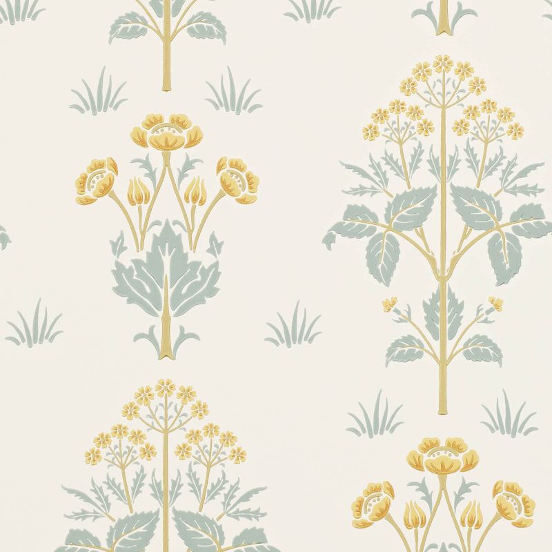 Meadow Sweet Wallpaper - Gold/Slate - Morris & Co - 216829 - Morris Wallpaper