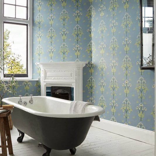 Meadow Sweet Wallpaper - Gold/Slate - Morris & Co - 216829 - Morris Wallpaper