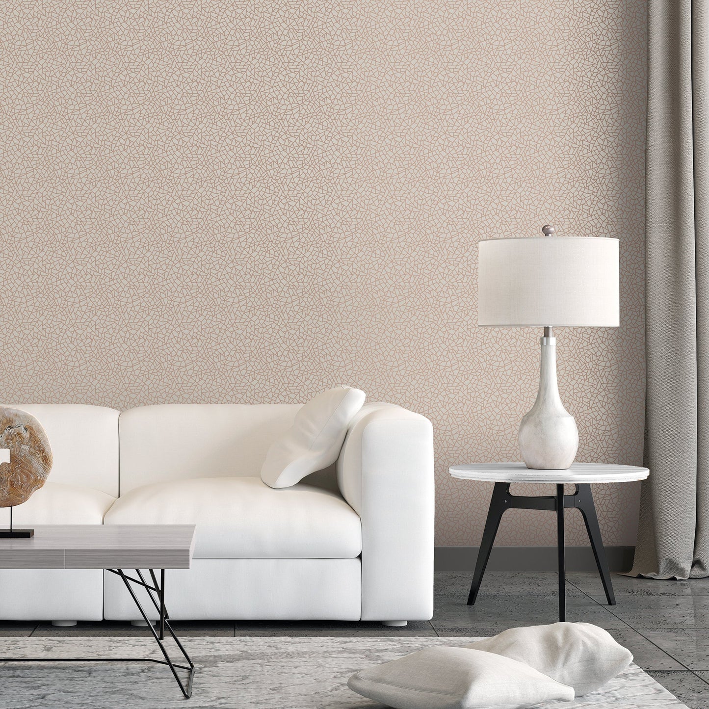 Metallic FX Shards Wallpaper - Rose Gold - Galerie - W78195 - Premier Wallcovering