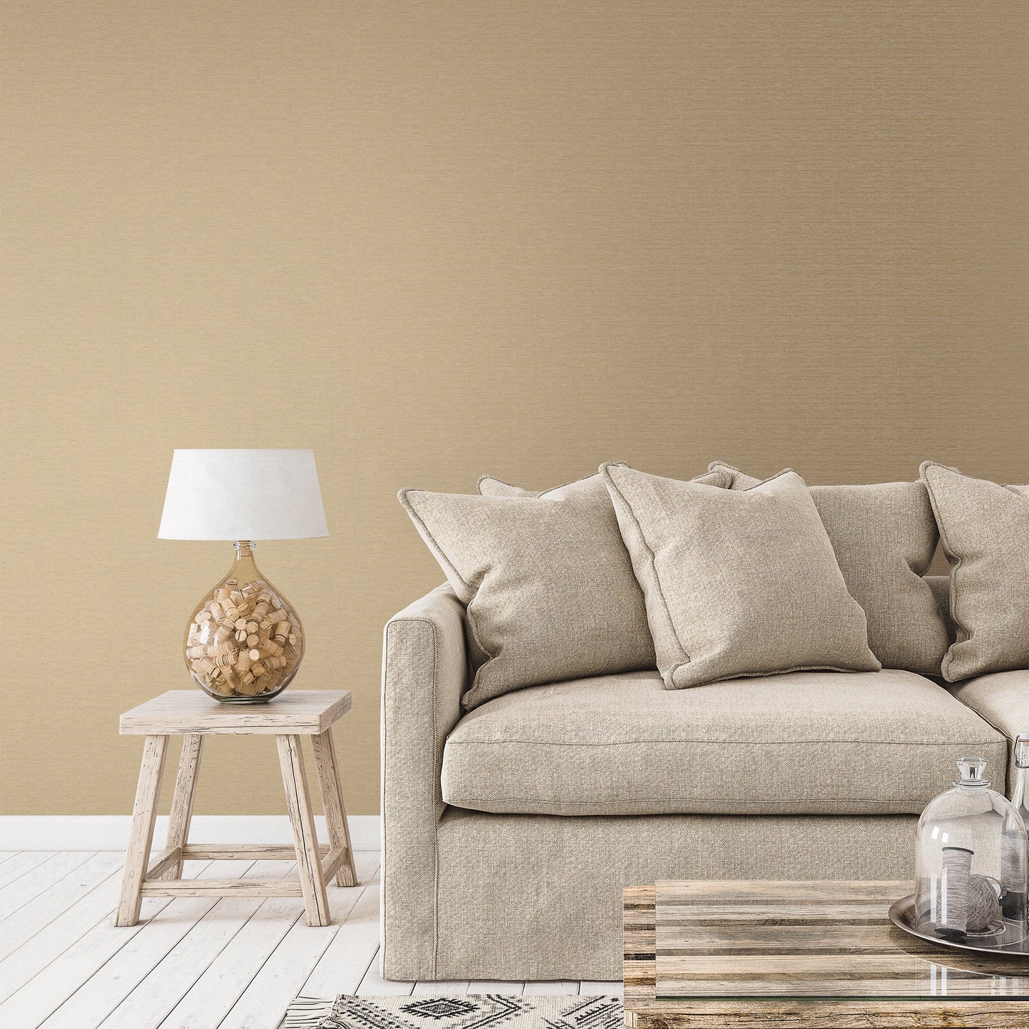 Metallic FX Weave Wallpaper - Deep Gold - Galerie - W78210 - Premier Wallcovering
