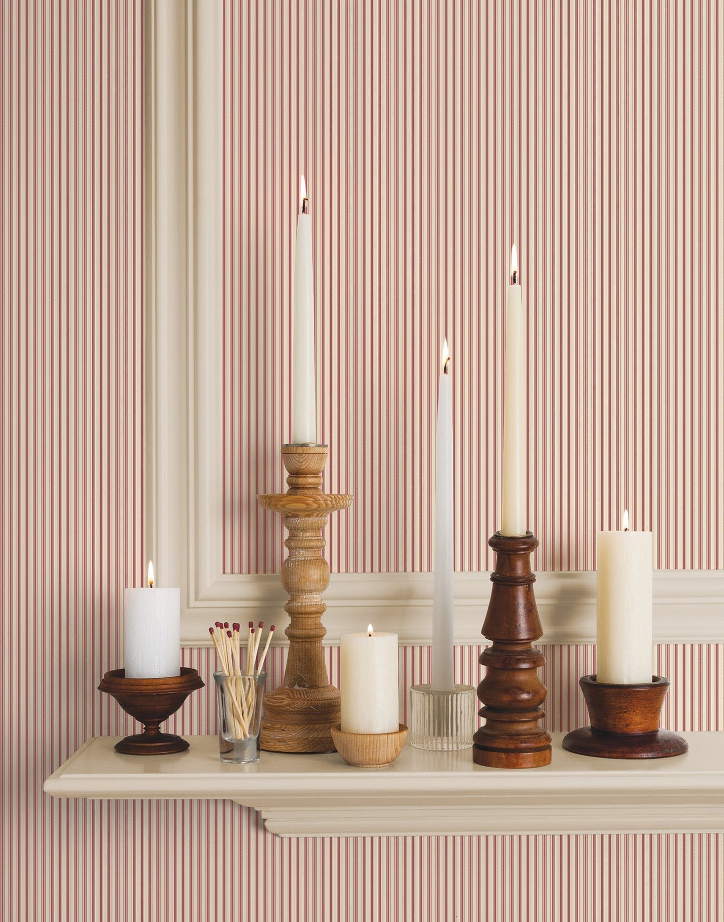 Miniatures 2 Double Stripe Wallpaper - Beige - Galerie - G67931 - Premier Wallcovering