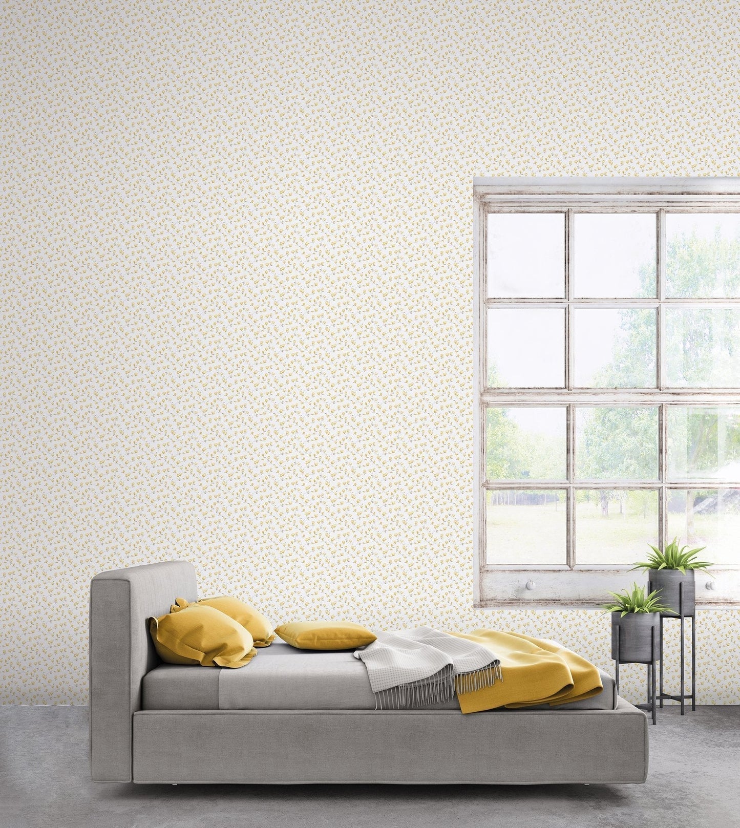 Miniatures 3 Mini Magnolia Wallpaper - Yellow - Galerie - G68725 - Premier Wallcovering