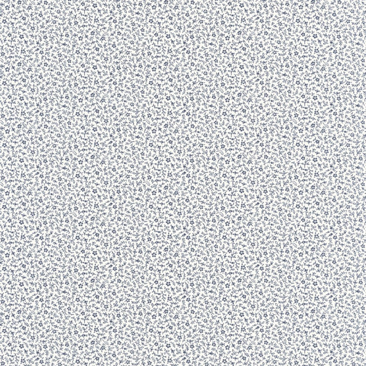 Myosotis Flower Market Wallpaper - Bleu Marine / Blanc - Casadeco - 89236228 - Premier Wallcovering