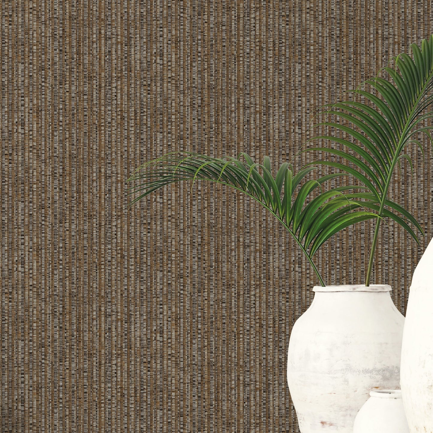 Natural FX 2 Bamboo Wallpaper - Bronze Brown / Orange - Galerie - G67765 - Premier Wallcovering