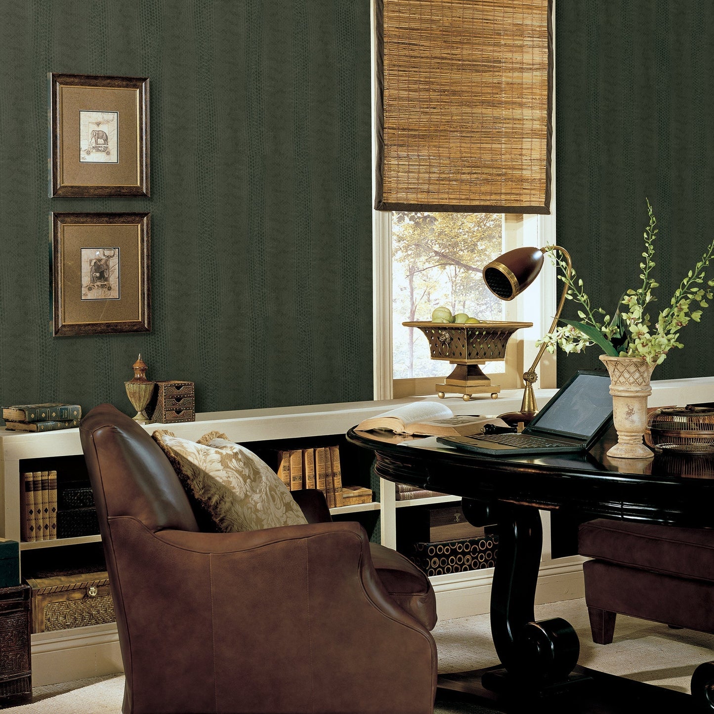 Natural FX 2 Reptile Stripe Wallpaper - Green - Galerie - G67427 - Premier Wallcovering