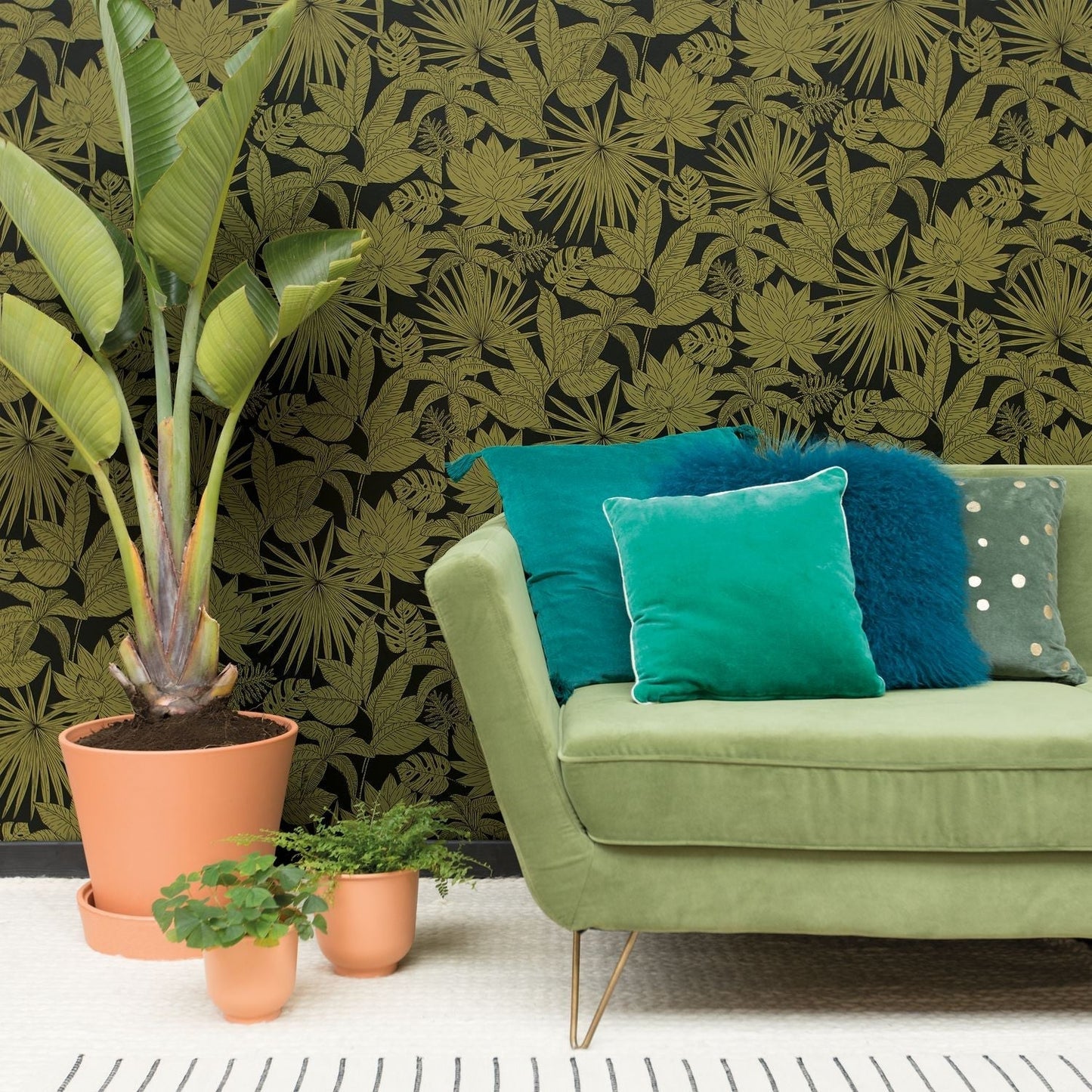 Odyssee Hawai Wallpaper - Kaki - Caselio - 101437402