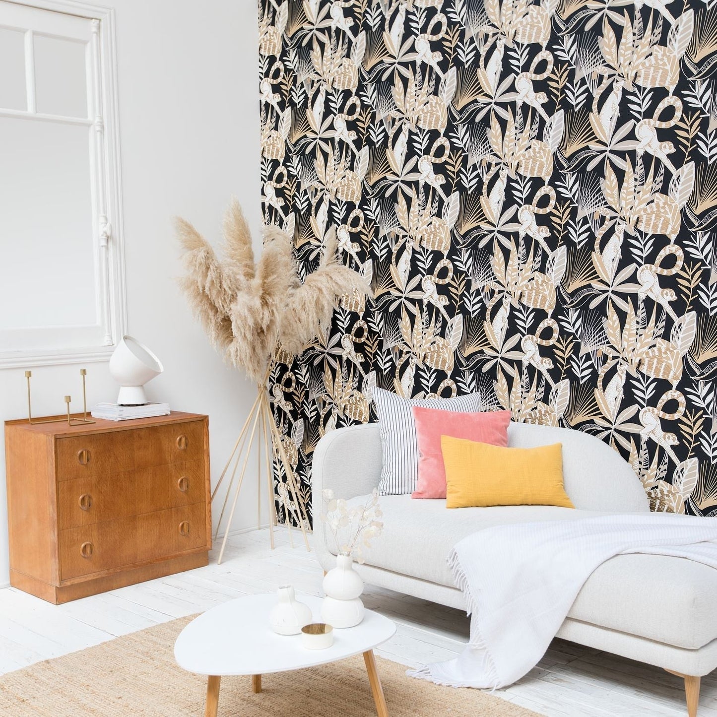 Odyssee Madagascar Wallpaper - Noir/ Beige - Caselio - 101409911