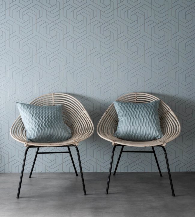 Hexagon Trellis Wallpaper