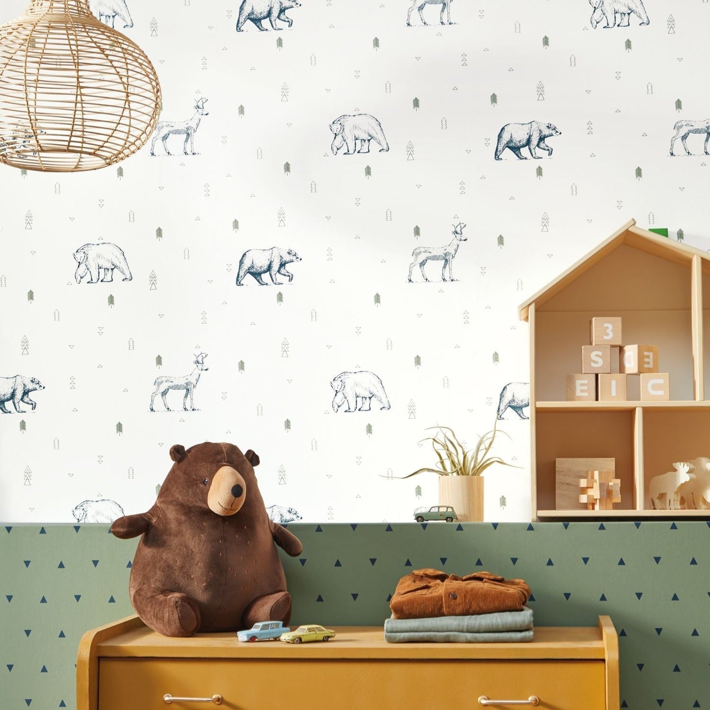 Our Planet Grizzly Bears Wallpaper - Beige - Caselio - 101987112