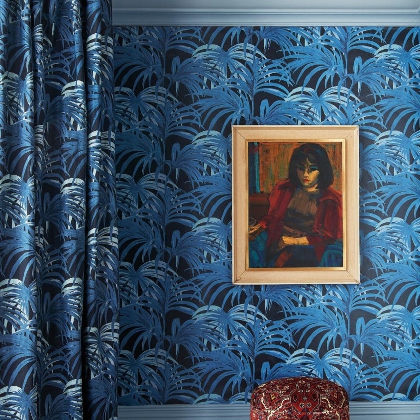 Palmeral Wallpaper - Midnight / Azure - House of Hackney - 1-WA-PAL-DI-M&A-XXX