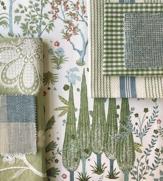 pf50506.735.0 - Sherborne Gingham Fabric - Green - Baker Lifestyle