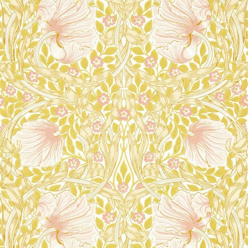 Pimpernel Wallpaper - Sunflower/Pink - Morris & Co - 217065 - Morris Wallpaper