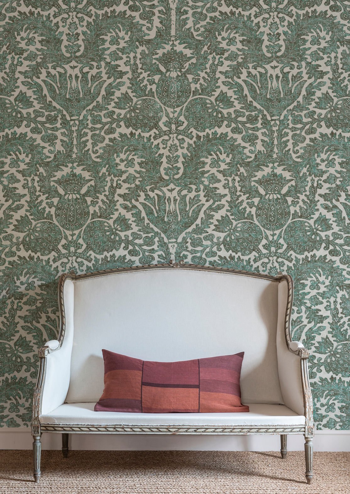 Pomegranate Wallpaper - Verdigris - Lewis & Wood - Premier Wallcovering