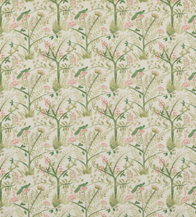 pp50502.3.0 - Lulworth Fabric - Green/ Pink - Baker Lifestyle