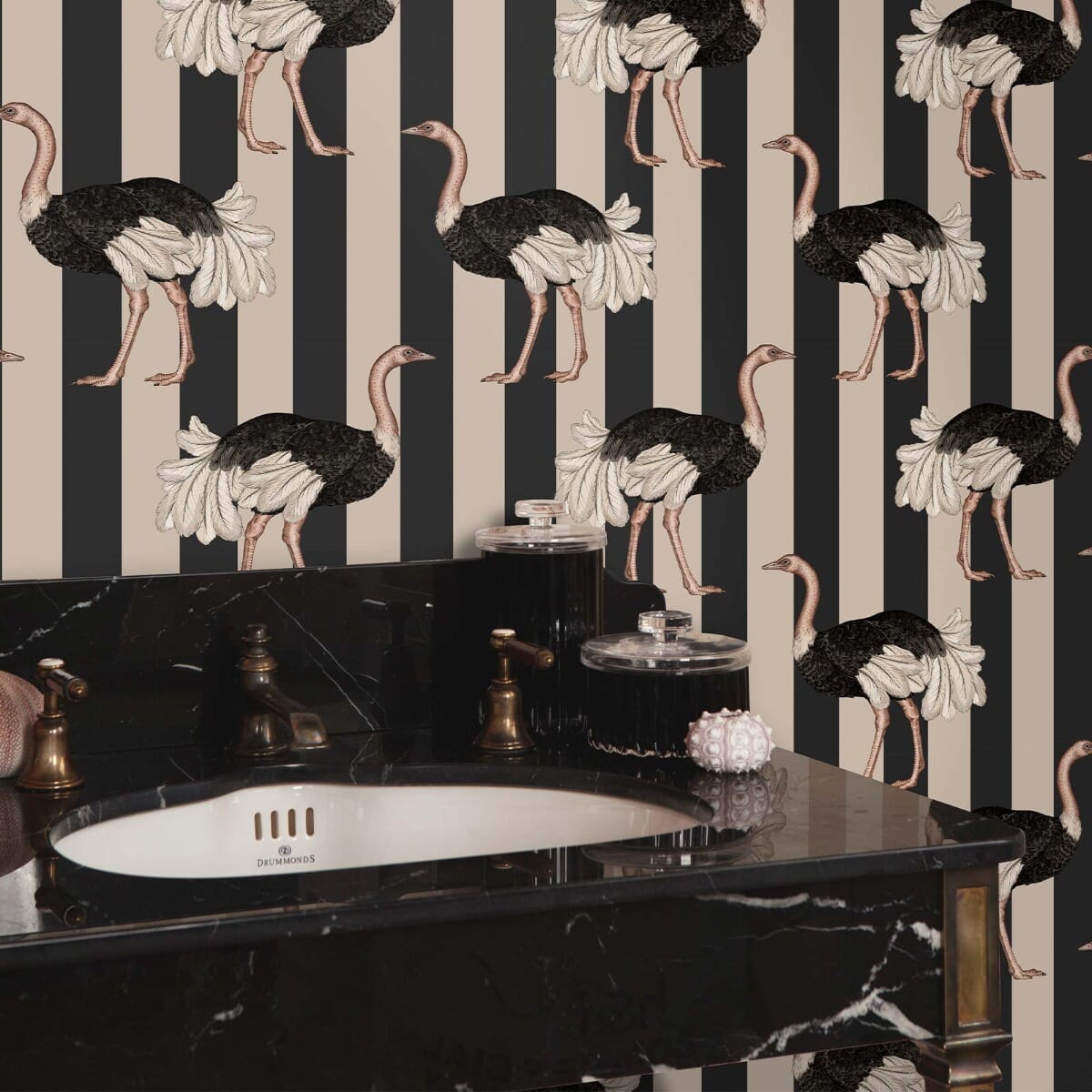 Pride Wallpaper - Clay & Off-Black - House of Hackney - 1-WA-PRI-DI-BLS-XXX