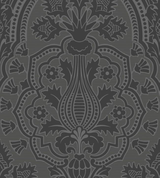 Pugin Palace Flock Wallpaper - Charcoal - 116/9035 - Cole & Son - Premier Wallcovering