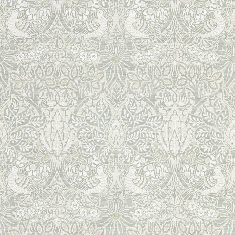 Pure Dove & Rose Wallpaper - Grey Blue - Morris & Co - 216522 - Morris Wallpaper