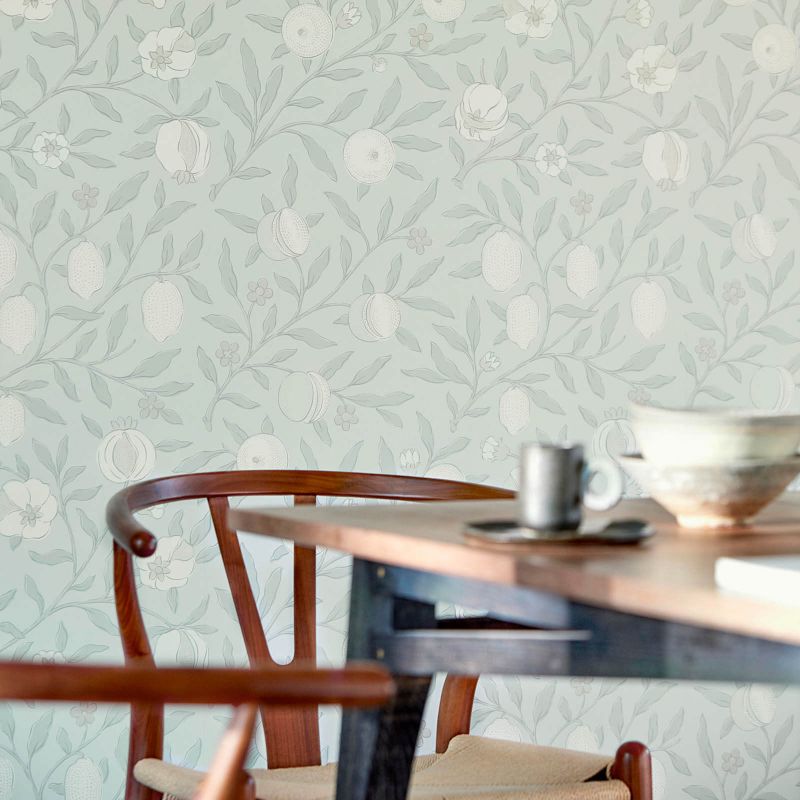 Pure Fruit Wallpaper - Black Ink - Morris & Co - 216543 - Morris Wallpaper