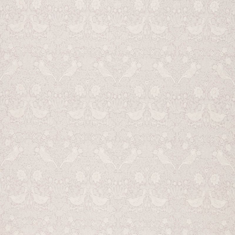 Pure Strawberry Thief Embroidery Fabric - Pebble - Morris & Co - 236073 - Premier Wallcovering
