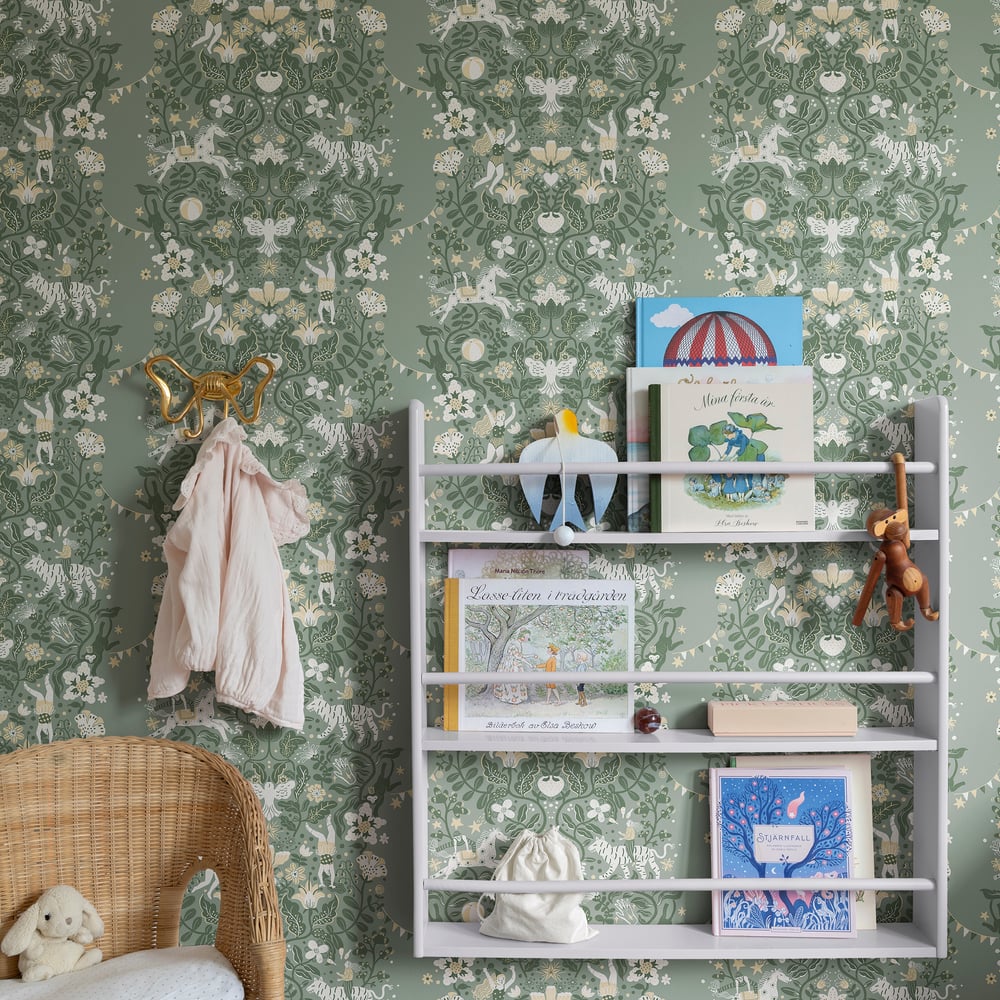 Resan Foliage Wallpaper - Green - Galerie - Resan - 29027 - Premier Wallcovering