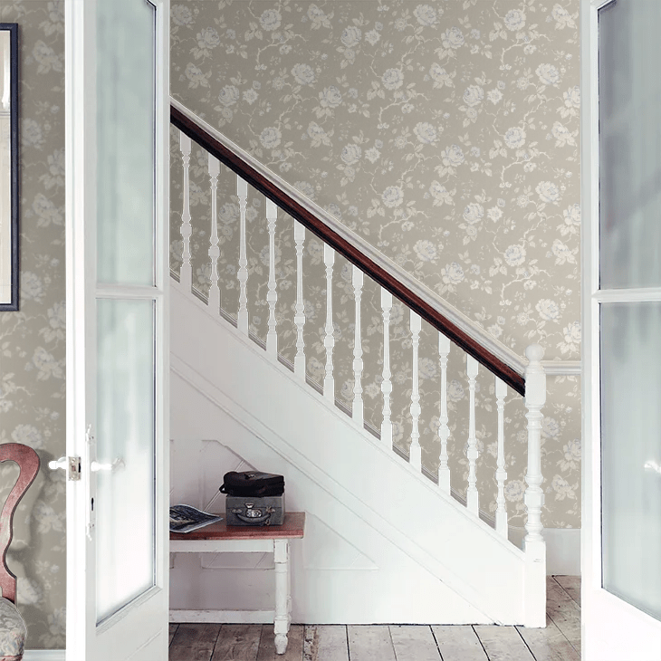Rosentrad Wallpaper - Taupe - Boråstapeter - 4828 - Premier Wallcovering