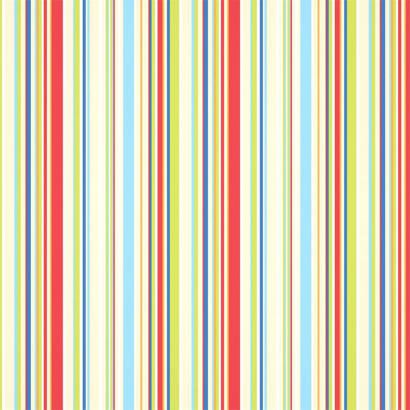 Rush Wallpaper - Strawberry Sailor Blue Apple & Neutrals - Harlequin - HLTF112655