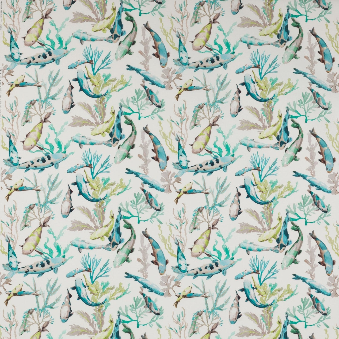Salina Fabric - Aqua - Manuel Canovas - 04910/05 - Premier Wallcovering