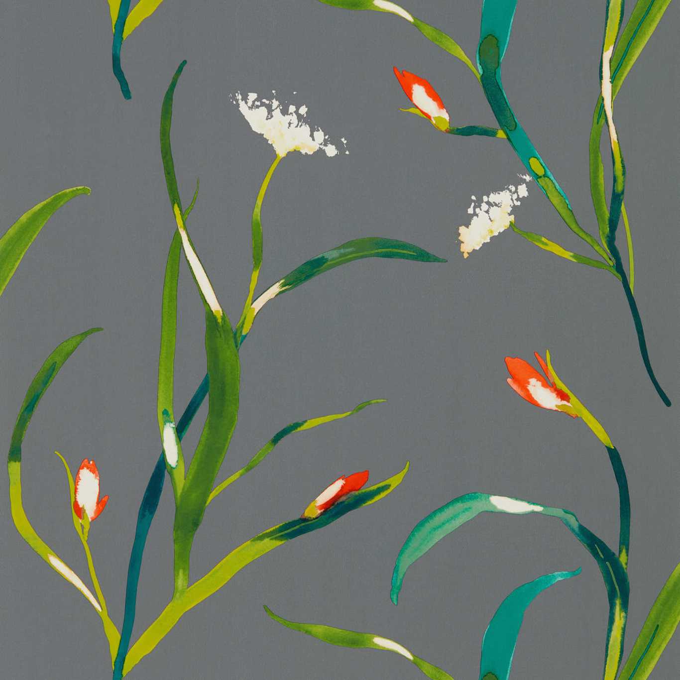 Saona Wallpaper - Kiwi/Charcoal - Harlequin - HZAP111758