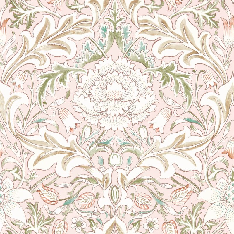 Simply Severn Wallpaper - Cochineal/Willow - Morris & Co - 217073 - Morris Wallpaper