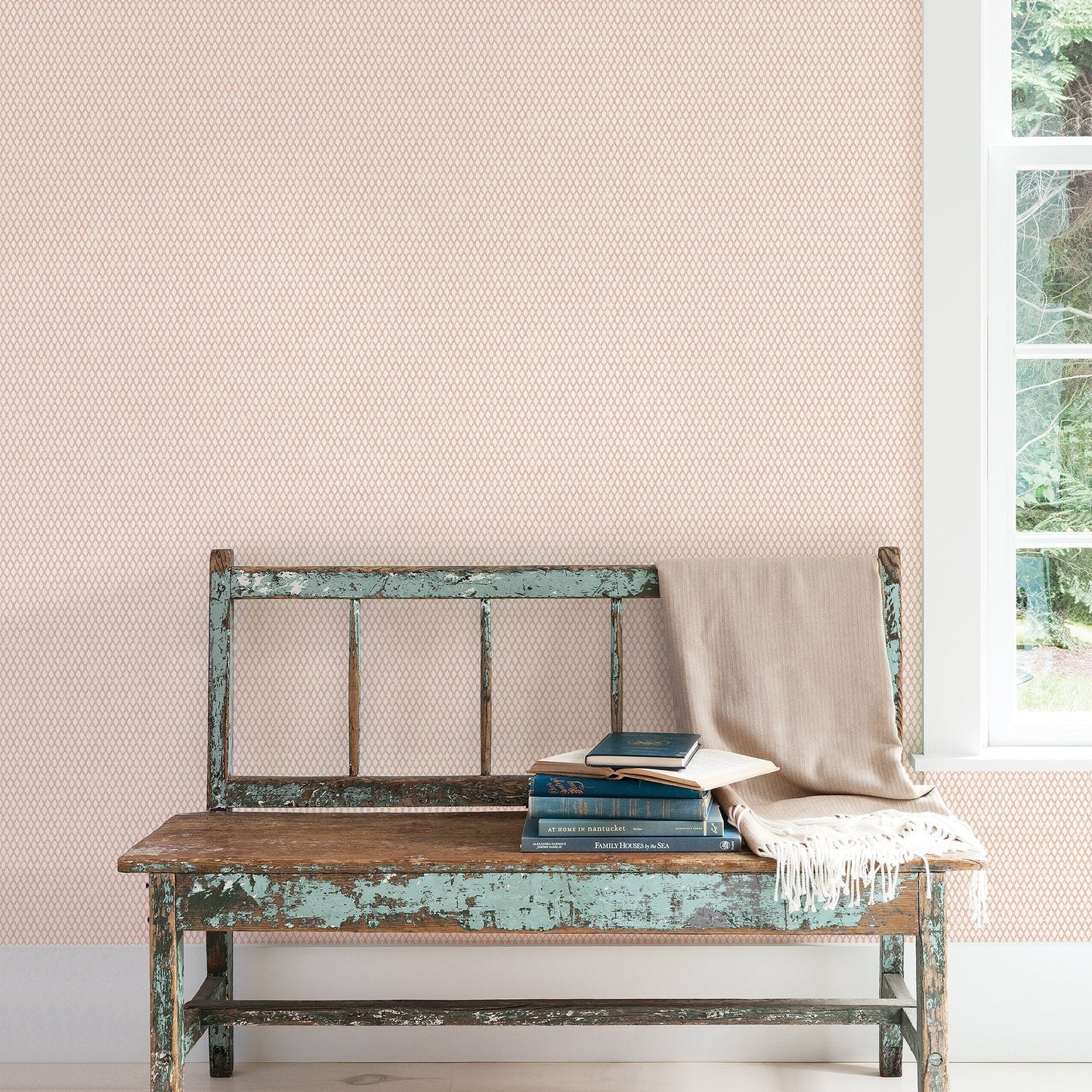 Small Prints Double Links Wallpaper - Cranberry - Galerie - G56654 - Premier Wallcovering