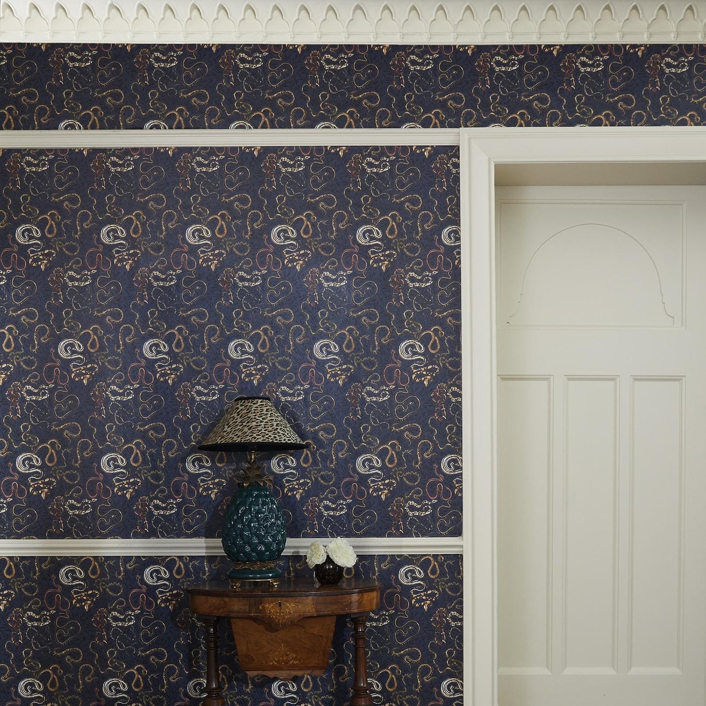 Snakes And Adders Wallpaper - Black - House of Hackney - 1-WA-SER-DI-BLK-XXX