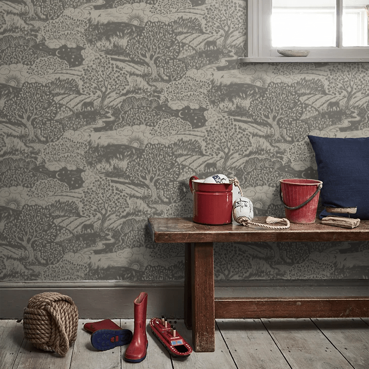 Solangen Wallpaper - Black - Boråstapeter - 5831 - Premier Wallcovering