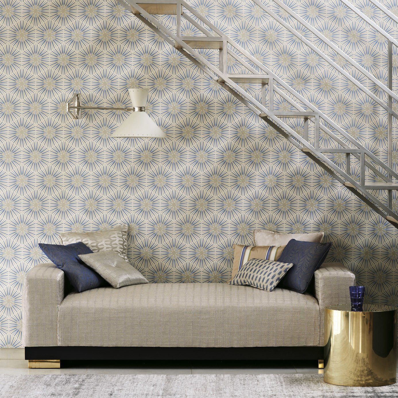 Spark Wallpaper - Sapphire - ZQUA310993 - Zoffany