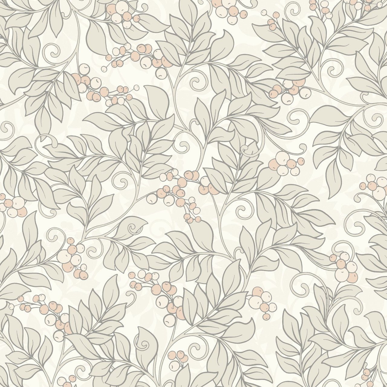Symphorine Arts and Crafts Wallpaper - Rose Poudre - Casadeco - 86374117 - Premier Wallcovering