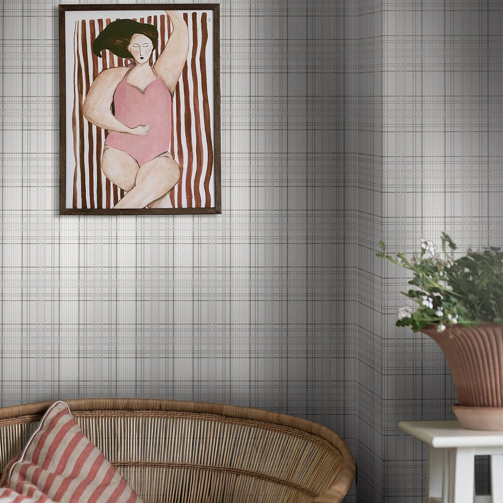 Tailor´s Tweed Wallpaper - Soft Grey - Boråstapeter - 3581 - Premier Wallcovering