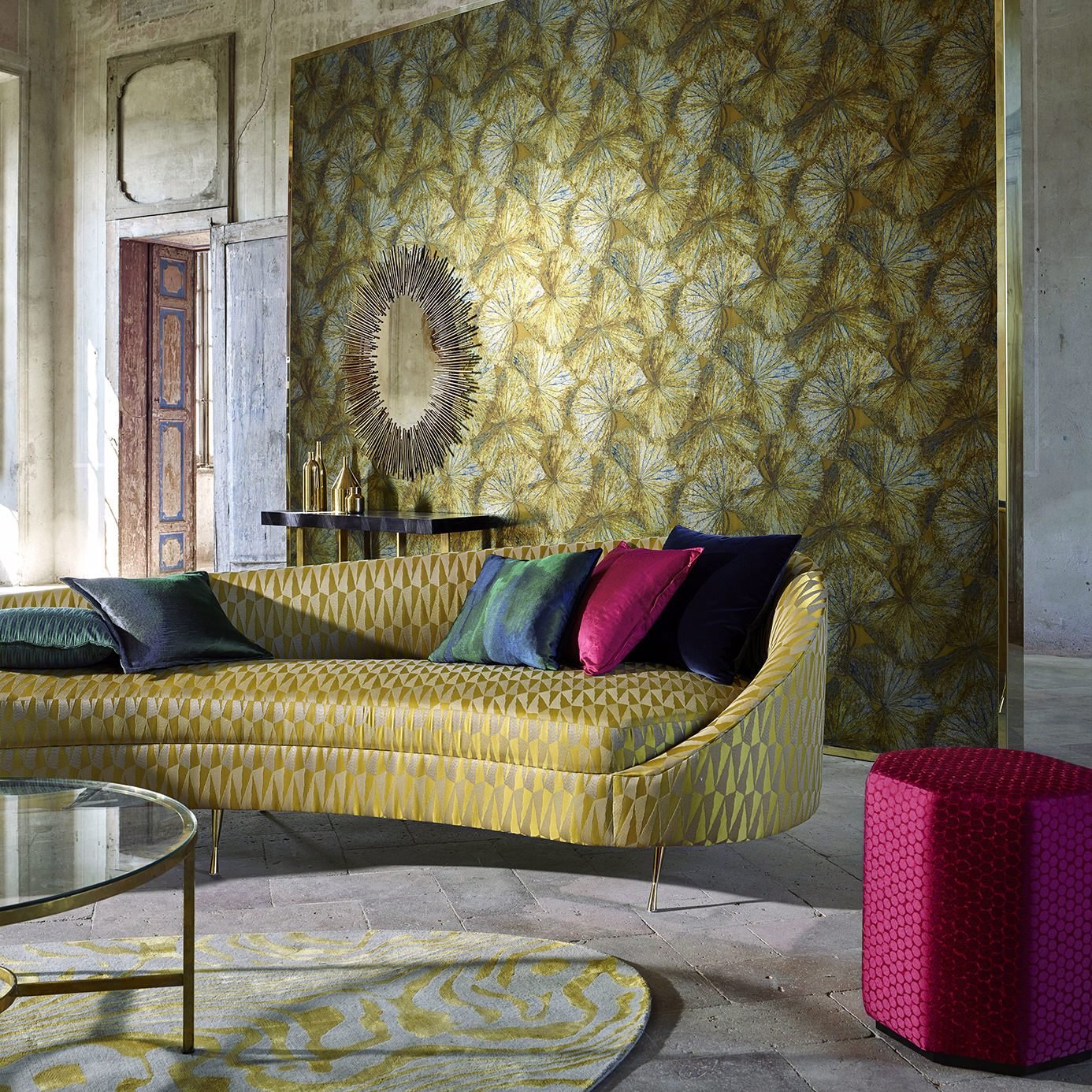 Taisho Deco Wallpaper - Fossil - Zoffany - ZTOT312749 - Morris Wallpaper