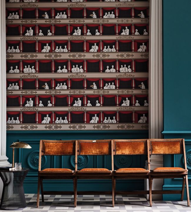 Teatro Wallpaper - Linen & Rouge - 114/18037 - Cole & Son - Premier Wallcovering