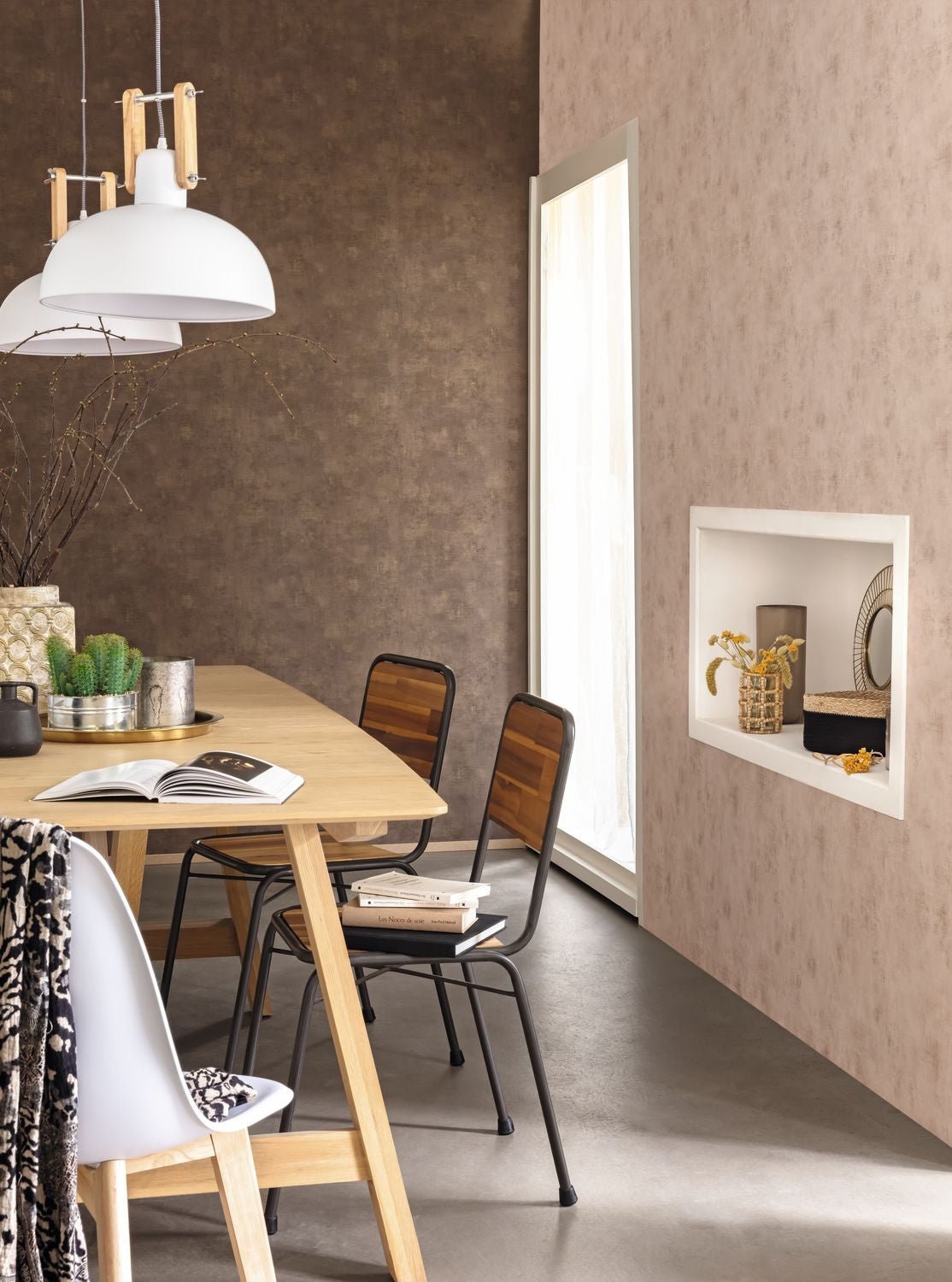 Telas 2 Uni Wallpaper - Moka - Caselio - 102062420