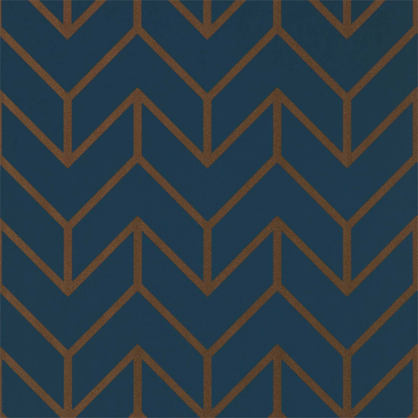 Tessellation Wallpaper - Marine/Copper - Harlequin - HMWF111986