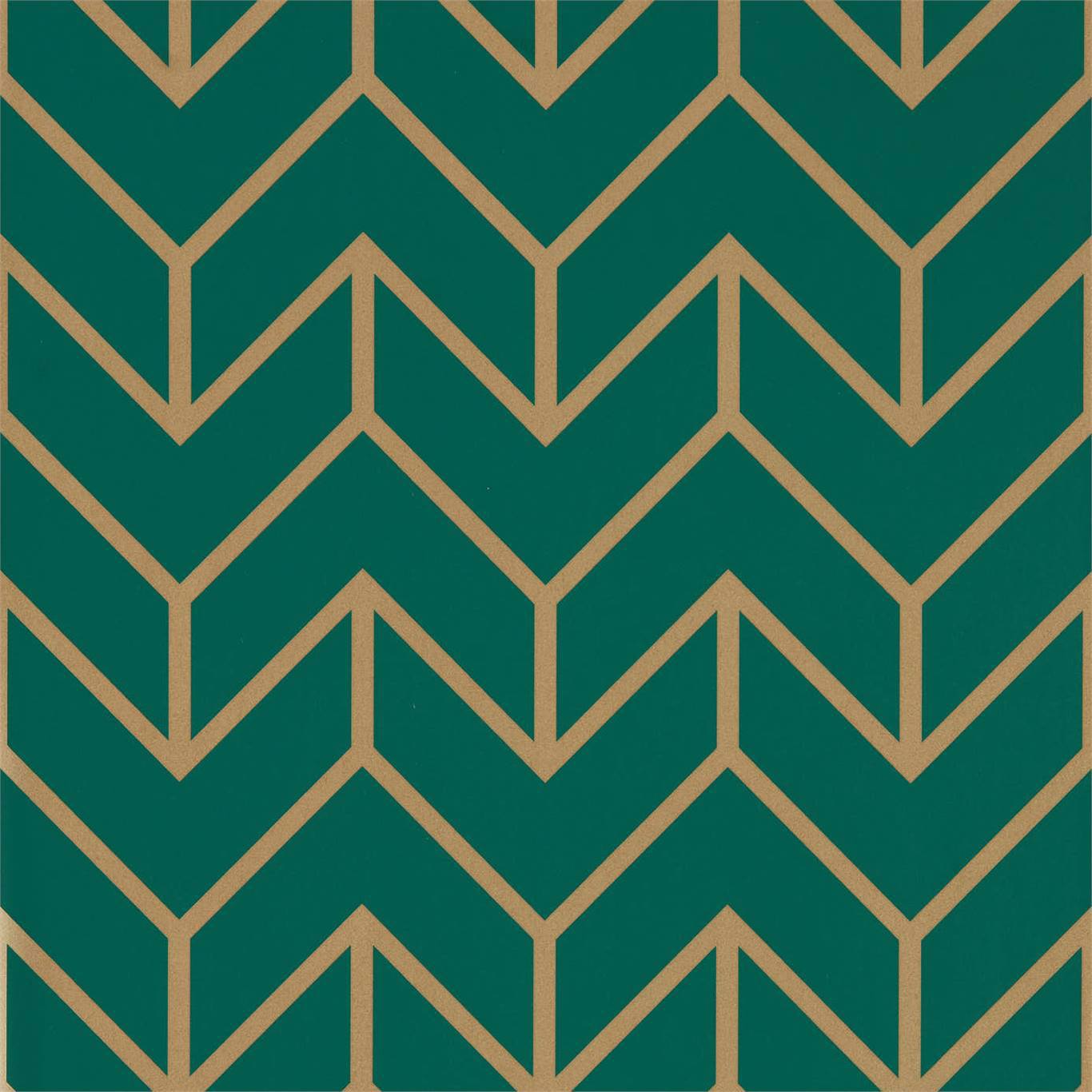 Tessellation Wallpaper - Teal/Gold - Harlequin - HMWF111984