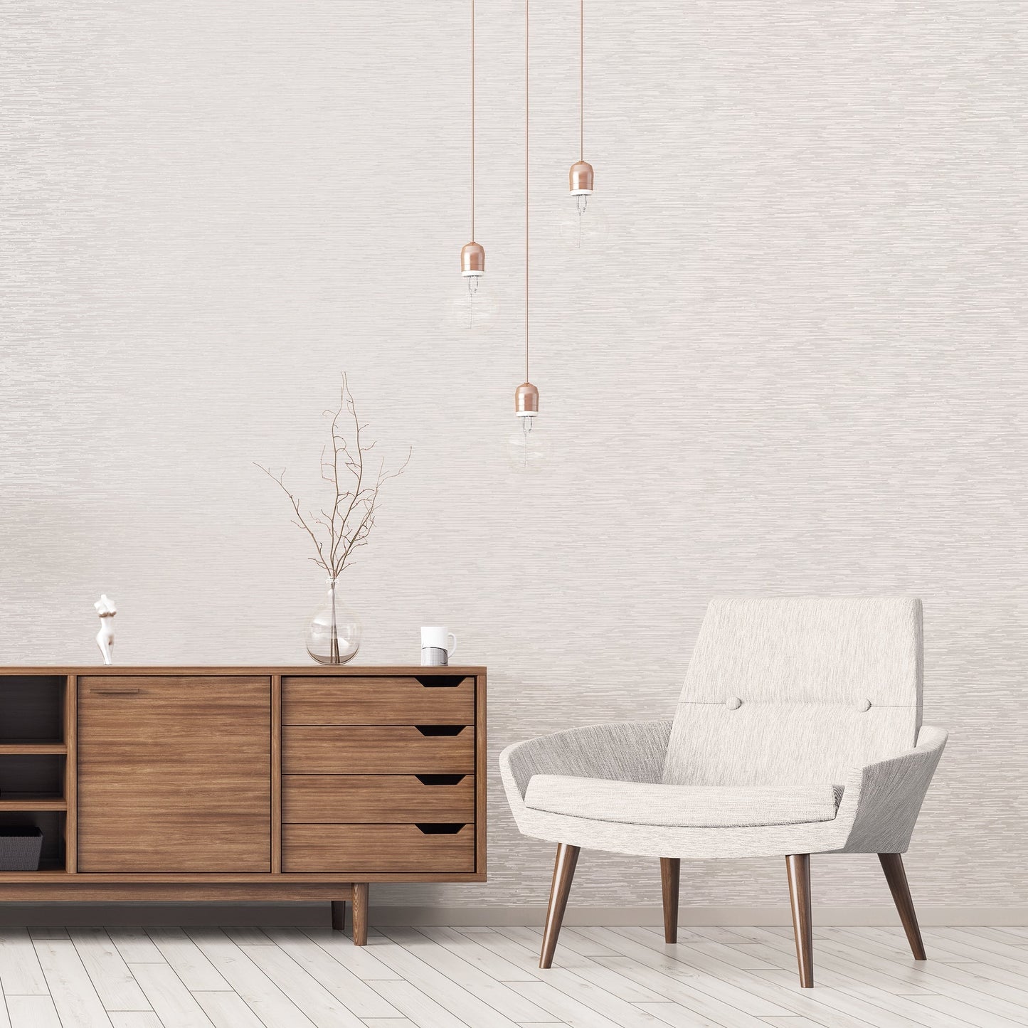 Texstyle Bronze Effect Wallpaper - Warm Neutrals / Mica - Galerie - G56592 - Premier Wallcovering