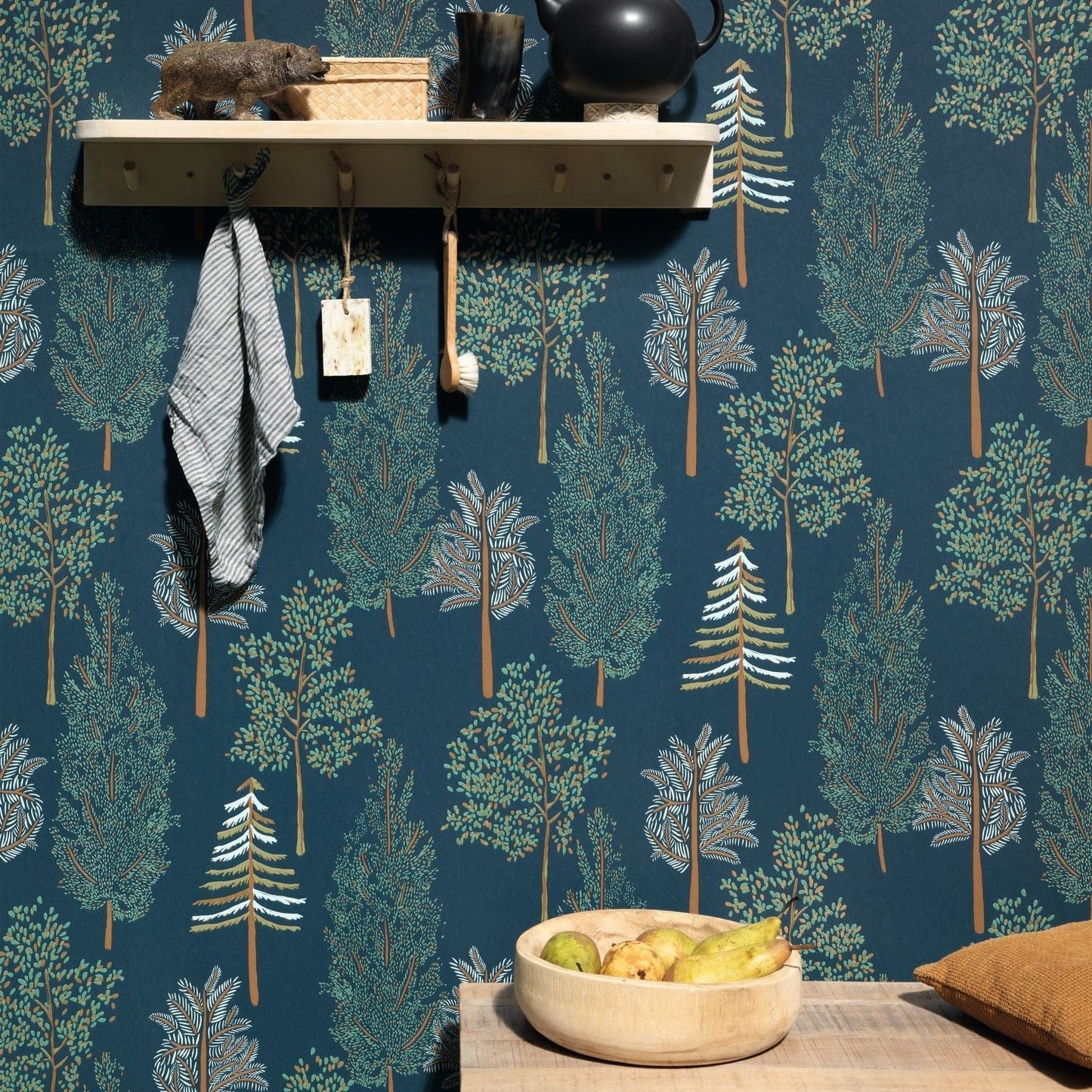 The Tree House Wallpaper - Bleu Nuit - Caselio - 102956614
