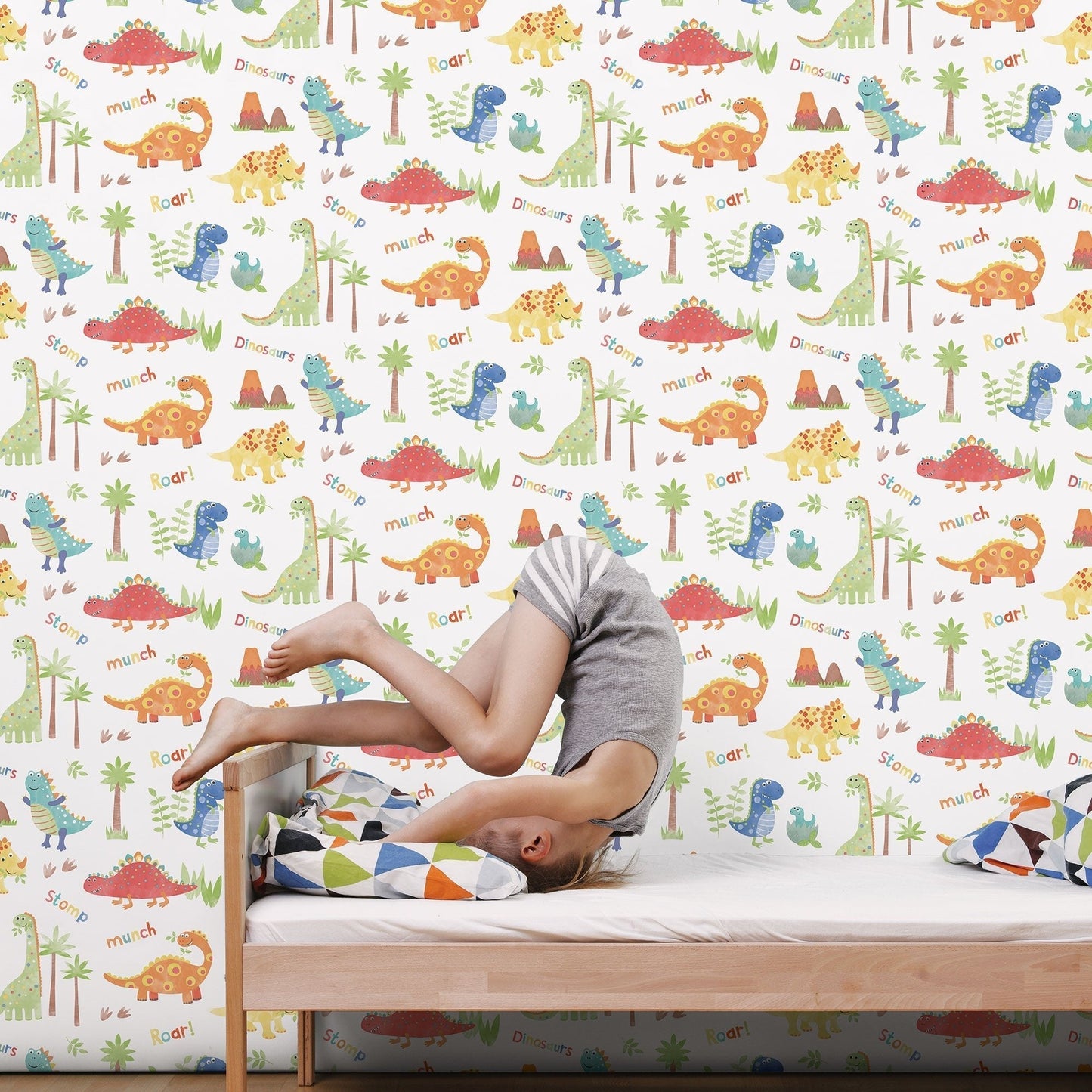 Tiny Tots 2 Dinosaurs Wallpaper - Primary - Galerie - G78364 - Premier Wallcovering