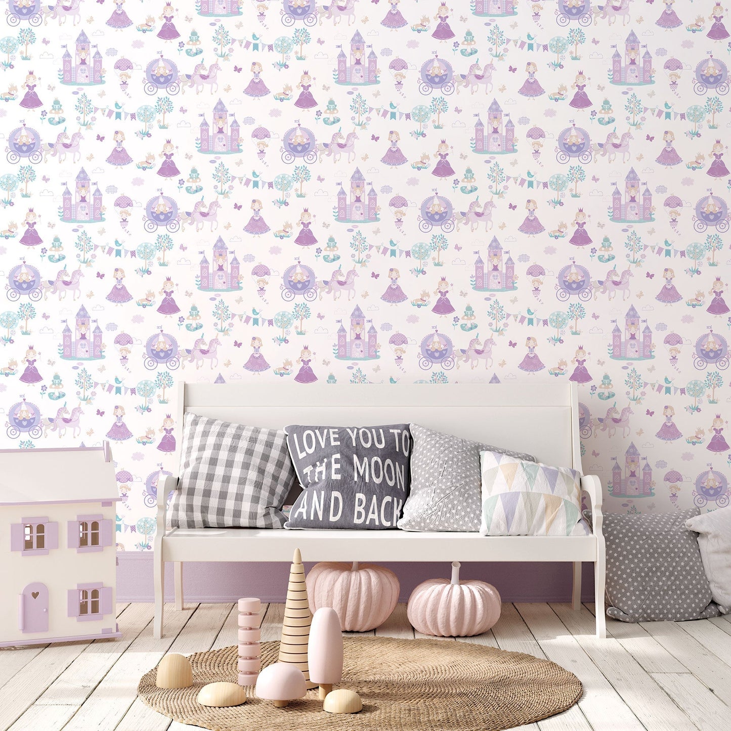 Tiny Tots 2 Fairytale Wallpaper - Purples / Turquoise - Galerie - G78373 - Premier Wallcovering