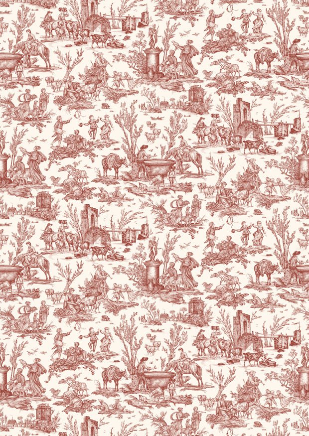 Toile Baptiste Wallpaper - Rhone - Lewis & Wood - Premier Wallcovering