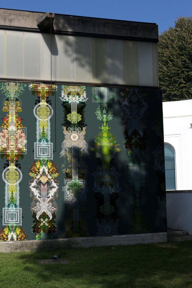 Totem Damask Wallpaper - Pine Forest Green - Timorous Beasties - ROR/TTD/MATT/09 - Premier Wallcovering