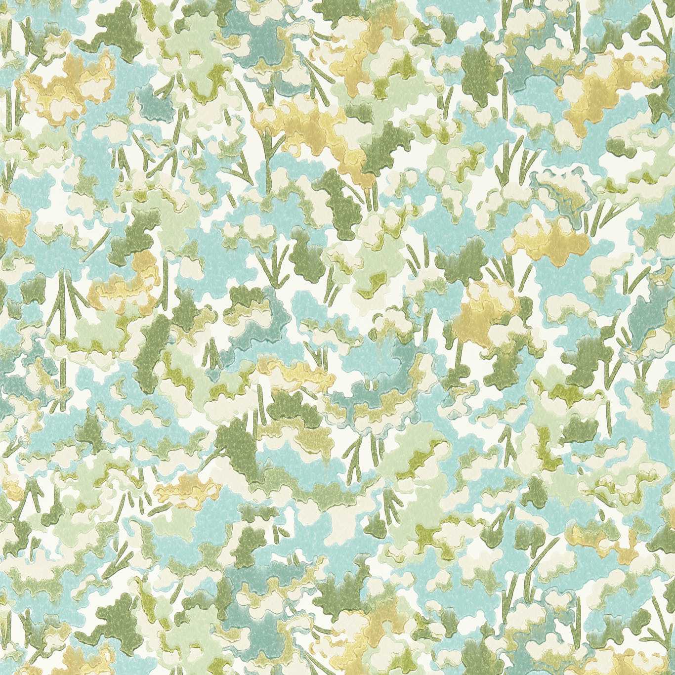 Tree Tops Wallpaper - Honey/Clover/Sky - Harlequin - HRTW113121