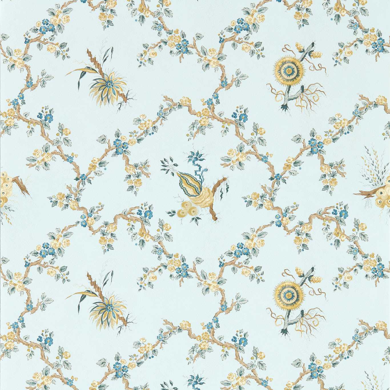 Trelliage Wallpaper - Primrose/Danbury - DGDW217322 - Sanderson