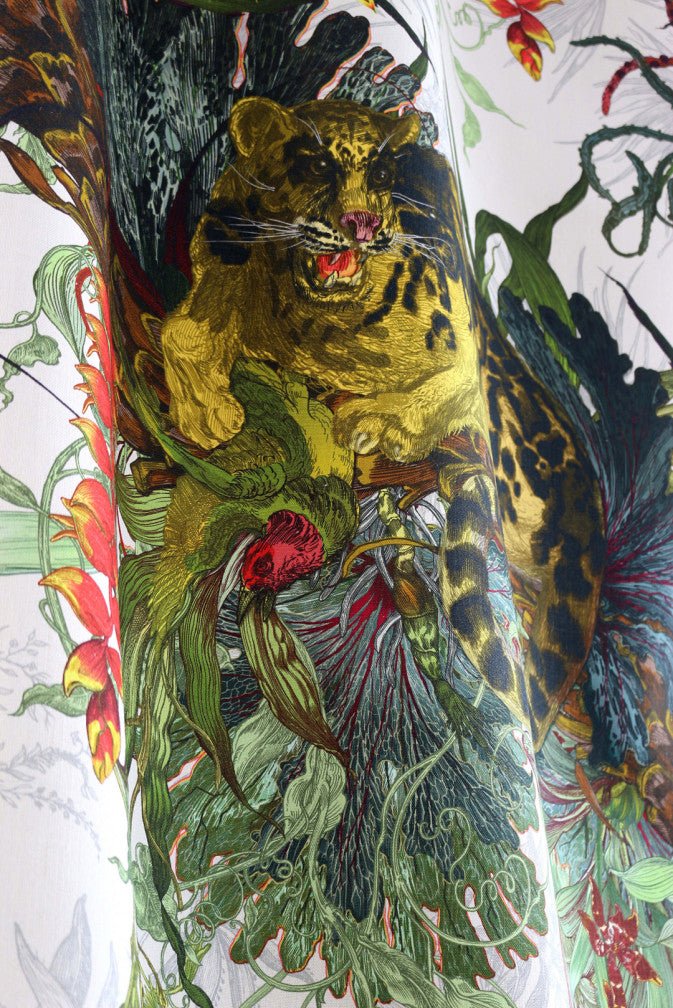 Tropical Clouded Leopard Fabric - Original - Timorous Beasties - DIGI/TCLO/3062/01 - Premier Wallcovering